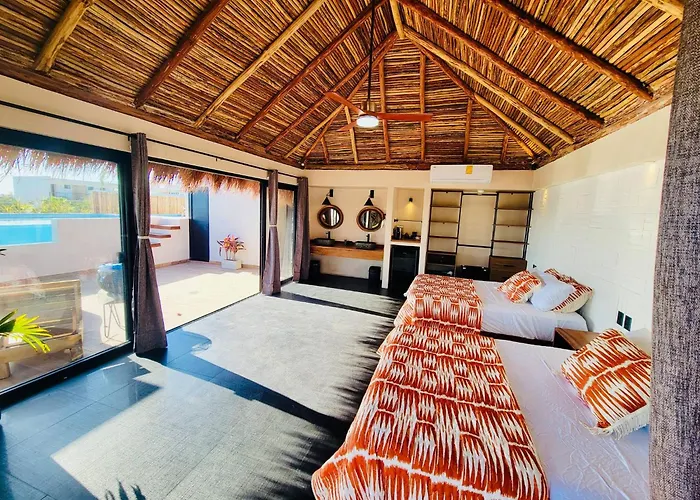 Villa 4 Bedroom Deluxe Penthouse With Private Roof Garden With Pool In Aldea Zama Tikal 17 Tulum