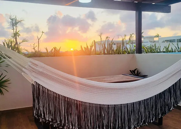 Villa 4 Bedroom Deluxe Penthouse With Private Roof Garden With Pool In Aldea Zama Tikal 17 Tulum
