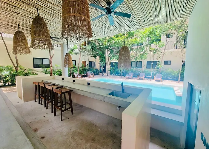 Villa 4 Bedroom Deluxe Penthouse With Private Roof Garden With Pool In Aldea Zama Tikal 17