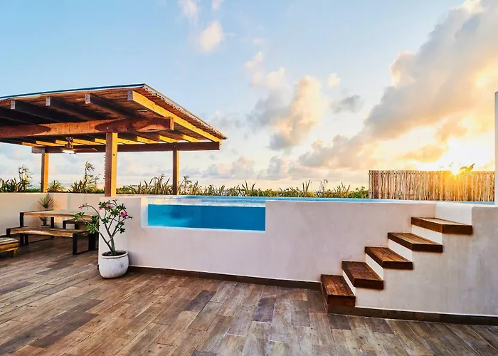 4 Bedroom Deluxe Penthouse With Private Roof Garden With Pool In Aldea Zama Tikal 17